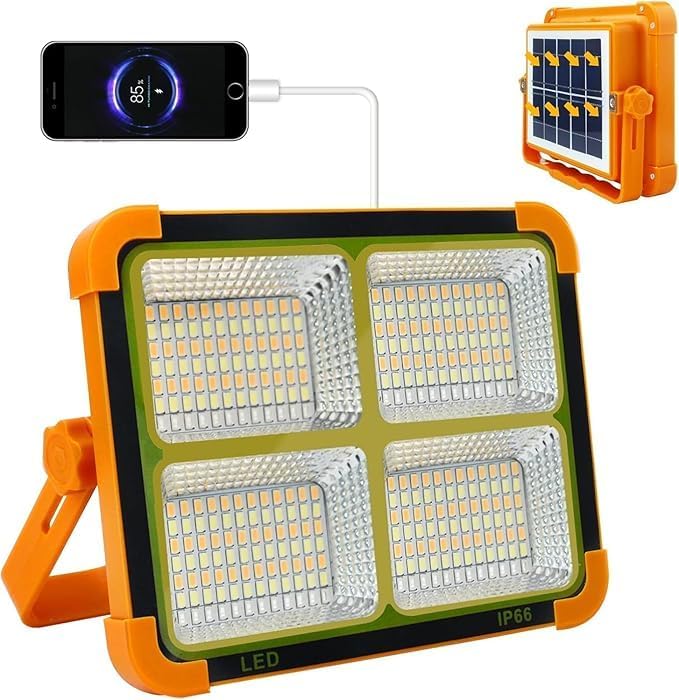 Projecteur de Chantier Solaire LED Portable 2400 lm au Cameroun