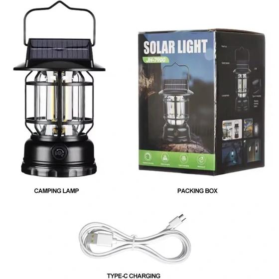 Lampe Tempête Solaire à LED – Éclairage puissant, écologique et portable