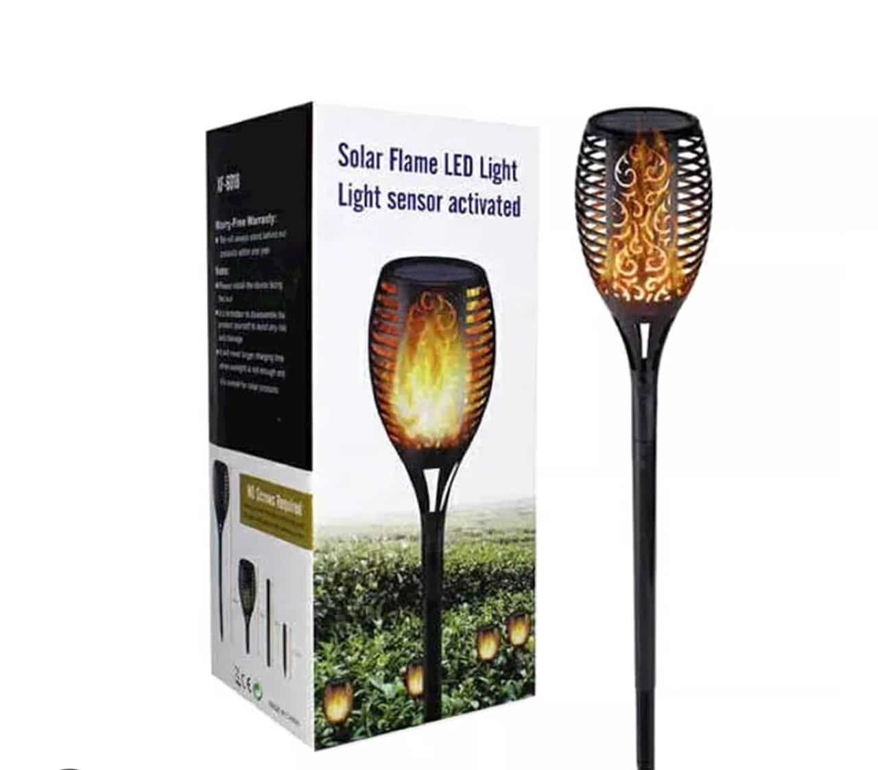 Lampe Jardin Solaire en Flamme - Akwa Marketplace