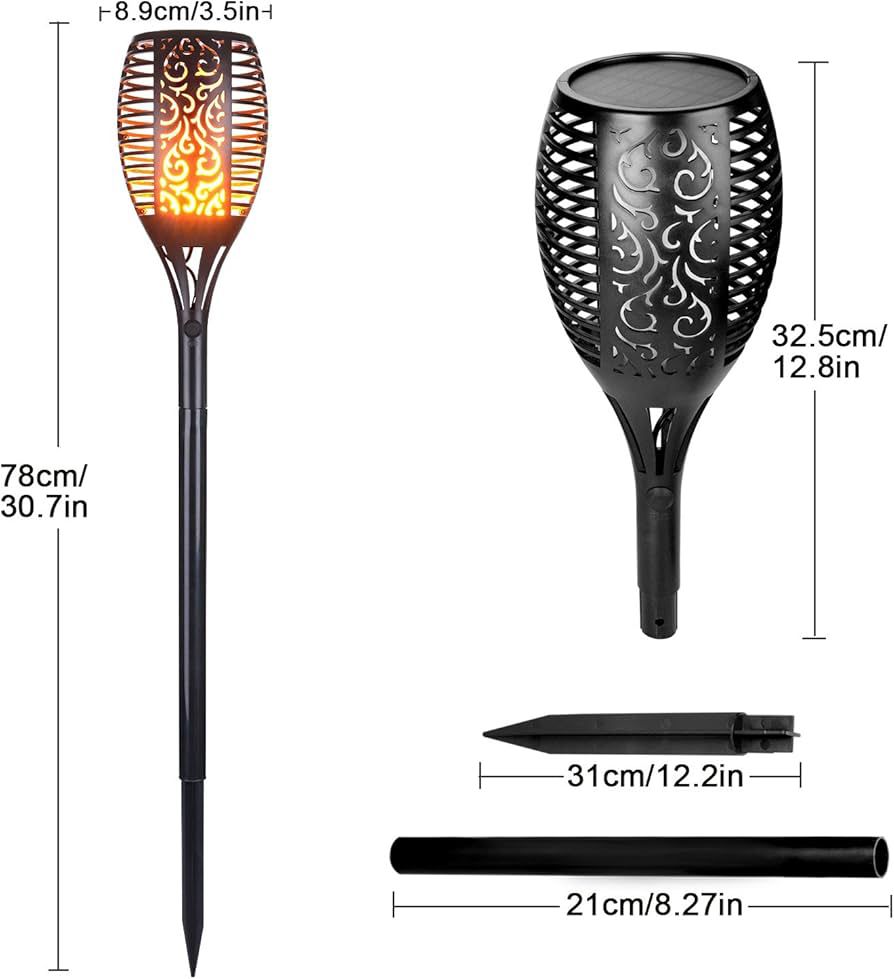 Lampe Jardin Solaire en Flamme